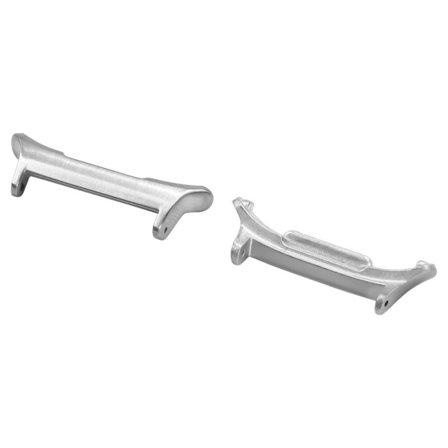 1Stötdämpande klockarmbandsadapter i metall Samsung Galaxy Watch Ultra 47 mm remanslutning, silver