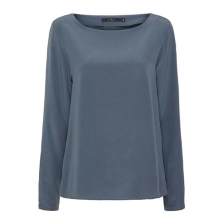 Btfcph (50004) Silk Bloouse Shirt Solid Jakke 50019 Blå, Dame