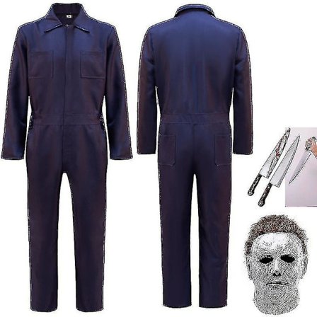 Halloween Michael Myers Kostume Moonlight Panic Horror Killer Cosplay Kostume -a