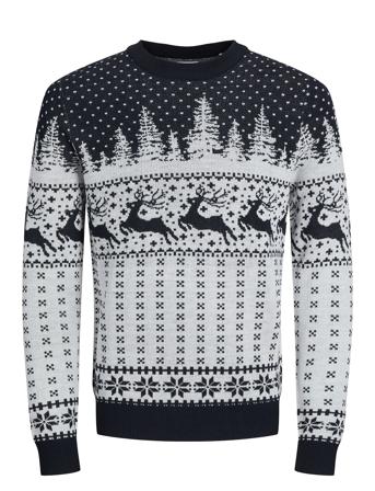 Jjxmas Gabriel Knit Crew Neck Tops Knitwear Round Necks Navy Jack & J S