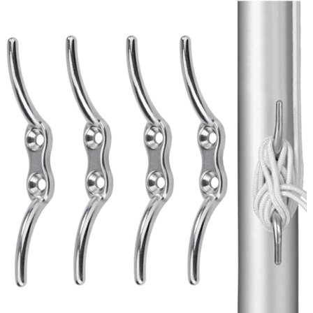 Hopeanvärinen veneen knaapi köysiknaapi koukku sälekaihdinkoukku ruostumattomasta teräksestä mastoköysikoukku sälekaihdinköydelle jahdin laiturin 