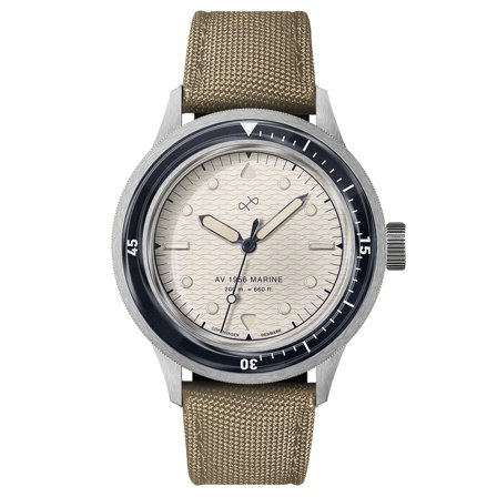 1956 Marine | Acero quirúrgico, azul marino y blanco roto para hombres - Relojes de pulsera