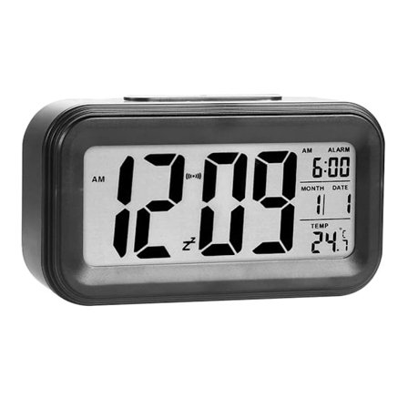 digitalt vækkeur, smart natlampe, LCD-ure, sort, blå, hvid, pink, 24 timers forsendelse, ny hvid