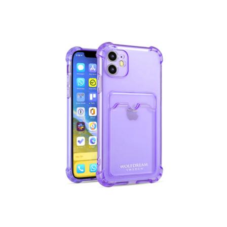 Lila Transparent Mobilskal Med Korthållare Till Iphone 13 Lila