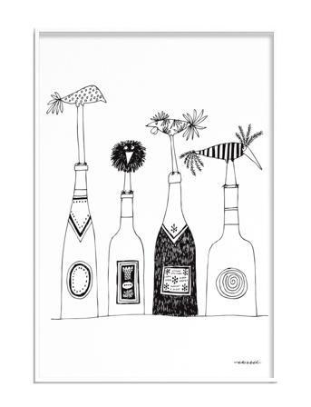 Wine Home Decoration Posters & Frames Posters Botanical Multi/mønstret Olle Eksell