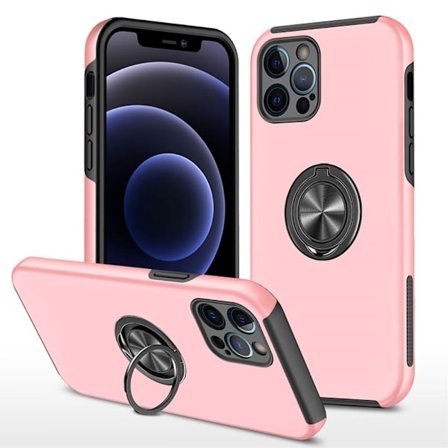 iPhone 13 Pro Max Hybrid skal med Finger Ring - Rose Gold