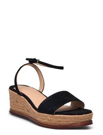Lauren Ralph Lauren Leona Suede Espadrille - Black - 41