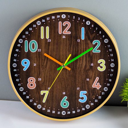 30 cm Børne Vægur Simpelt og Kreativt Quartz Ur til Stue