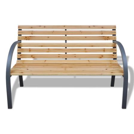Vidaxl Trädgårdsbänk 120 Cm Trä Och Järn Brun