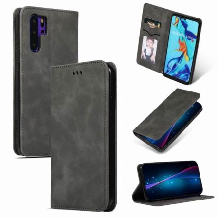 Huawei P30 Pro Flipfodral Kortfack Mocka Svart