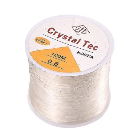 100m 0,5/0,6/ 0,7/0,8/1 Mm Elastisk strängpärlsnöre för smyckestillverkning