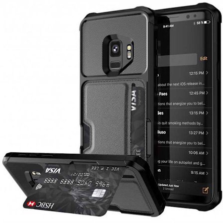 Samsung S9 Plus stødsikkert cover med kortrum Solid V2