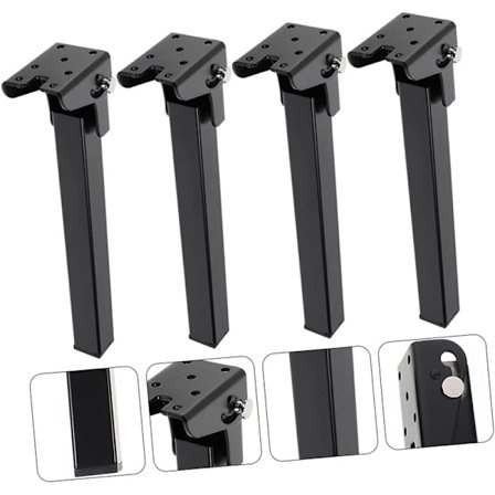 4 STK foldbare bordben 200 mm højhastighedsjernlåsehængsel 90 grader foldbare bordben