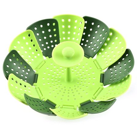 Kokoontaitettava höyrystin Vihanneshöyrystin Keittiövälineet vihannesten, kalan ja merenelävien kypsentämiseen[qb]