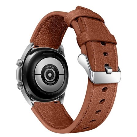 Ticwatch GTX / Pro urrem i tekstureret ægte læder - Kaffe Brown