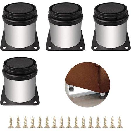 4-pak justerbare møbelben, 50x60MM skapføtter, rustfritt stål
