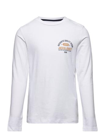 Jjstamp Tee Ls Crew Neck Jnr Langærmet T-shirt Hvid Jack & J S