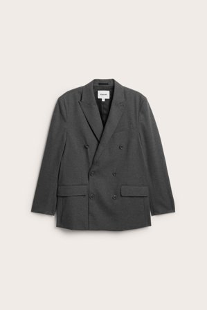 Kappahl | Dubbelknäppt kavaj | Gråmelerad