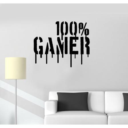 Gamer Hodetelefon Videospill Spill Vinyl Klistremerke Dekal 20*16.5"- Ro"