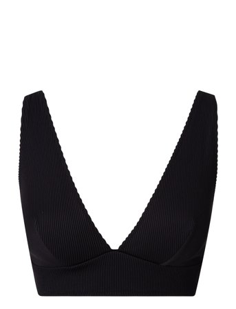 Plunge Bikini Top Swimwear Bikinis Bikini Tops Triangle Bikinitops Svart Understatement Underwear*Betinget Tilbud