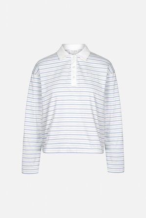 CAMILLA PIHL - Elmer Polo Shirt - Light Blue Stripe - S