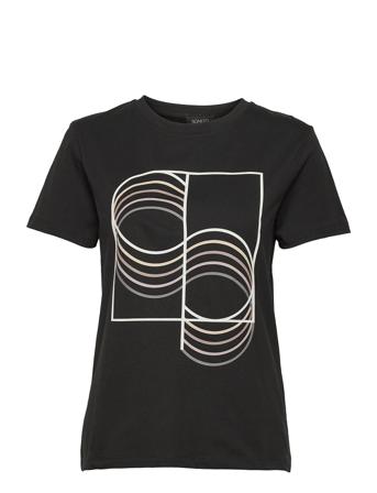 Slelectra Tee Ss T-shirt Top Sort Soaked In Luxury