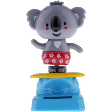 Söta Bobblehead Hund/Katt/Apa/Spöke/Koala Figurer, Skakande Dansande Soldrivna Leksaker, Bildekoration Barn Koala Gåvor, 6x6x10cm Hög Kvalitet