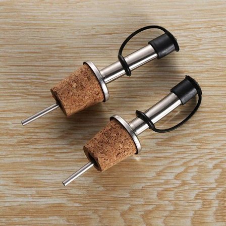 Go Go Gadget - Vinstopp - Hällpip - Kork - Inkluderar Kapsyl - Flaskpropp - Set om 2