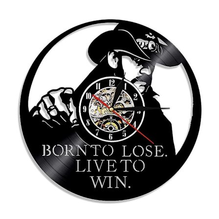 Vinyl-ur med Motorhead-plade - Motorcykel-festbånd - Retro-vægur til hjemmet