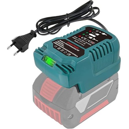 Batterioplader til Bosch Professional 18 V system GBA 18 V med LED-display, hurtigoplader kompatibel med Bosch 18 V batteri BAT6