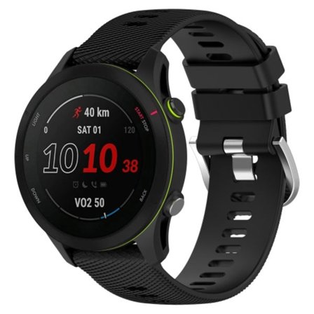 För Garmin Forerunner255 22mm Cross Textured Silicone Watch Band