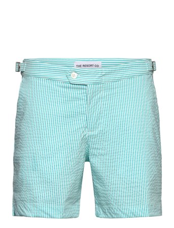 The Resort Co. | Tailored Swim Shorts Turquoise Seersucker | XL 43 cm