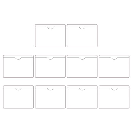 Selvklebende gjennomsiktig kortholder frontrute parkeringstillatelse gjennomsiktig kortholder holdbar notatholder deksel 10-pakning