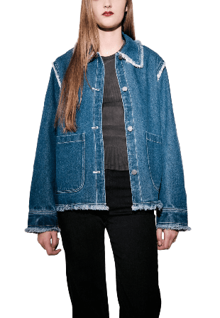 Brixtol Textiles Sissel Distressed Jackor Dam Blå L