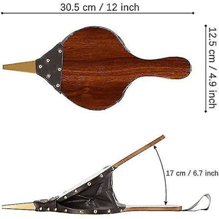Eldstadens luftblåsbälg Trähandblåsbälg Pump