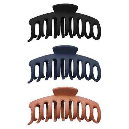 Hårklemmer Hårtilbehør for Kvinner Sterkt grep Stor Hårklemme (oransje+blå+svart)