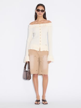 Holzweiler Ripple Cardigan - Ecru - Women's - Medium