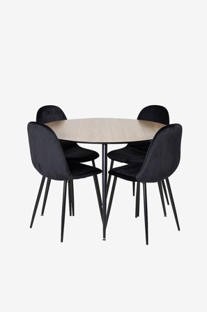 Venture Home - Ruokailuryhmä Silar ja ruokapöydän tuolit Polar, 4 kpl - Beige - Ruokailuryhmät - - Homeroom