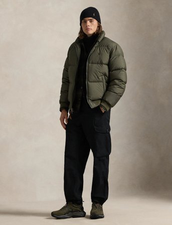 Polo Ralph Lauren Textured Ripstop Down Jacket - Khaki green - S