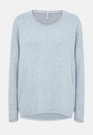 Soyaconcept - Supermjuk trikåtopp - blåmelange - för damer - M (40) - Cellbes