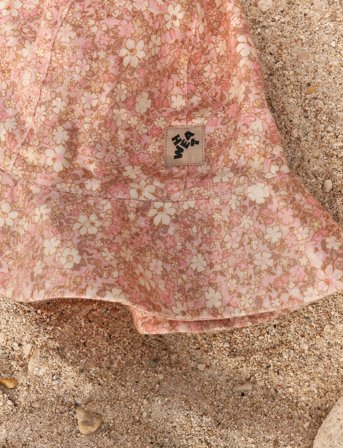 Wheat Sun Hat Daisy - Pink - 3-5Y