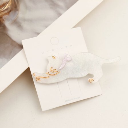 4 st Resin Katt Hårklämmor Katt Hårklämma Kitty Hårklämmor Katt