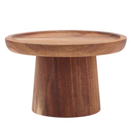 Tårtfat med fot Trä Tårtställ Matprovningsfat Trädisplayfat