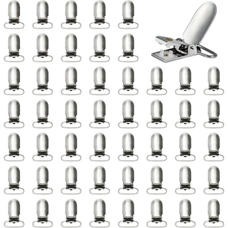 25mm sugeclips i metal til suttekæde, sutteklips, babyclips, seler