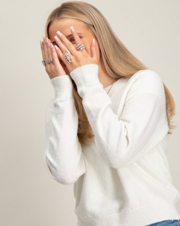 Grunt GRIben Knit Crème Pulls Fille - Kids Brand Store