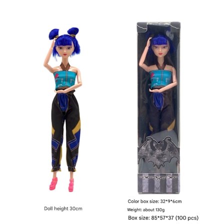 [LLC] Kpop Demon Hunters Dockor - Rumi Mira Zoey Anime Actionfigurer Kompatibel med Jenter, Vakre DIY Samleleker 3