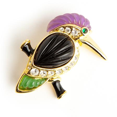 Kenneth Jay Lane Pre-owned, Pre-owned Brooch Zwart, Dames, Maat:ONE Size