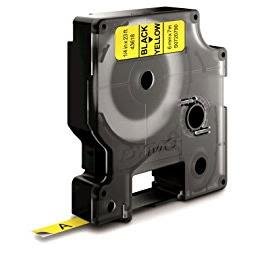 DYMO Standard D1 Teip 6mm Svart på gult, Markere & markører
