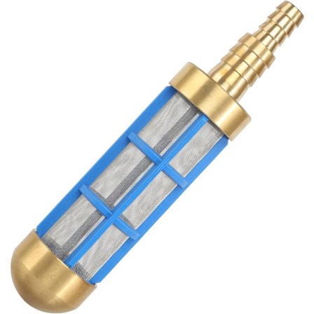 Rent vandudsugningsfilter i messing, egnet til 1/2 tomme og 3/4 tomme højtryksrenserpumper.