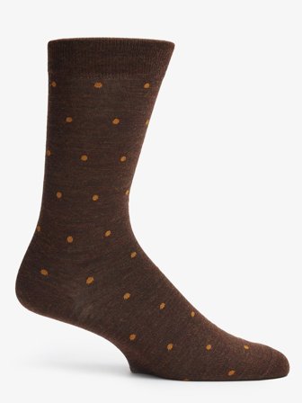 John Henric Men's Braune & Orange Socken Utica Size 43-46